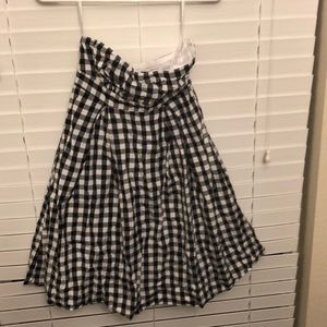 The Limited Gingham strapless a-line party dress